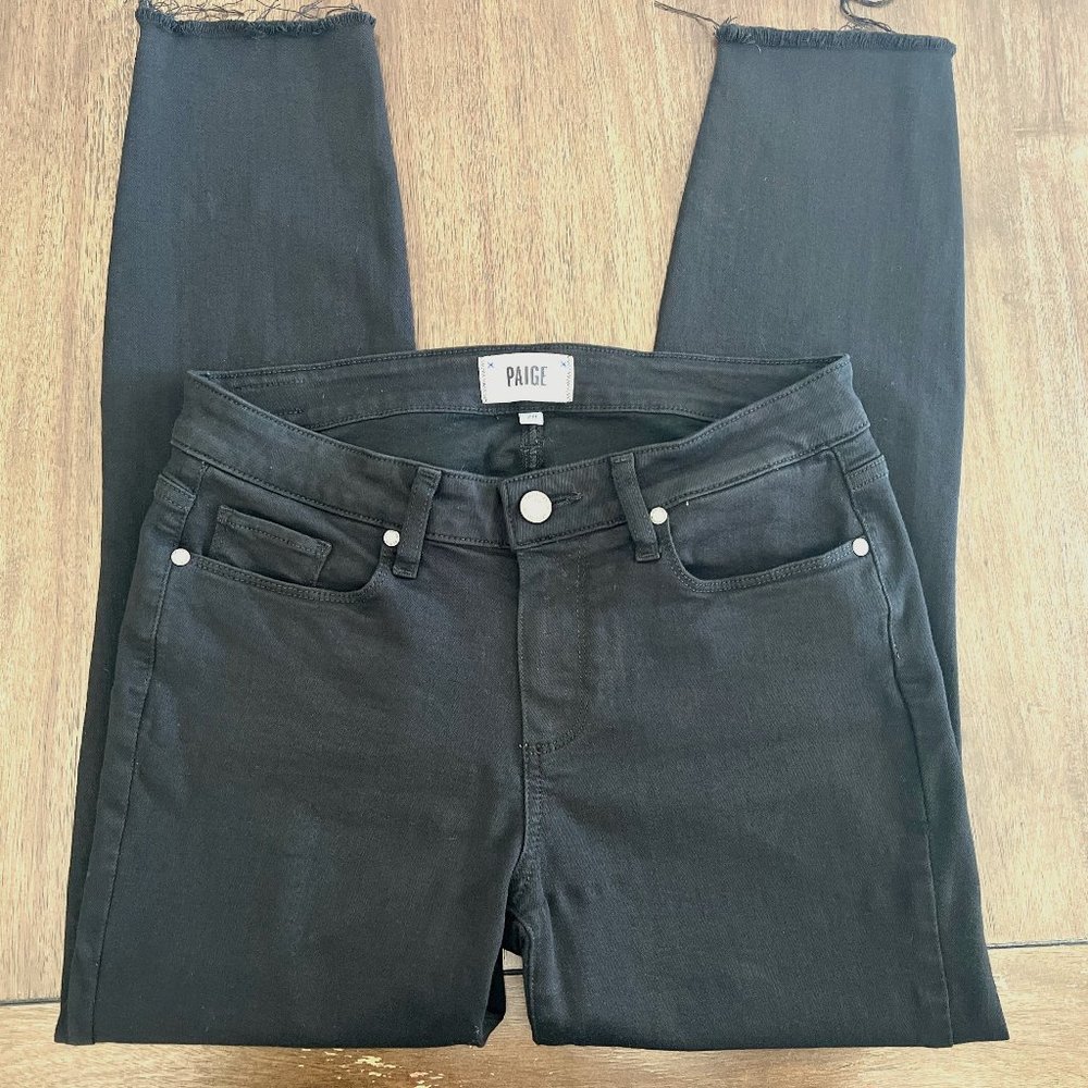 PAIGE - Verdugo Crop - Black Overdye - Size 28